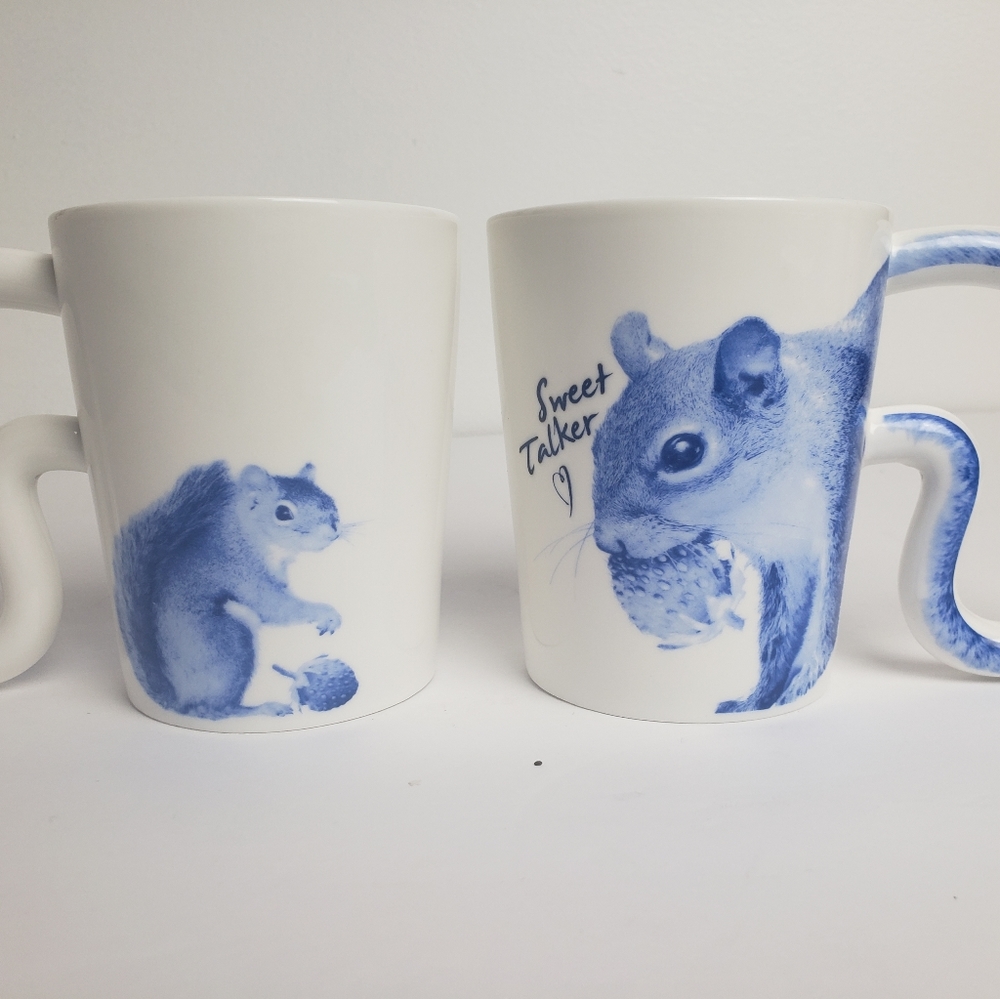 Squirrel Mugs Set of Two